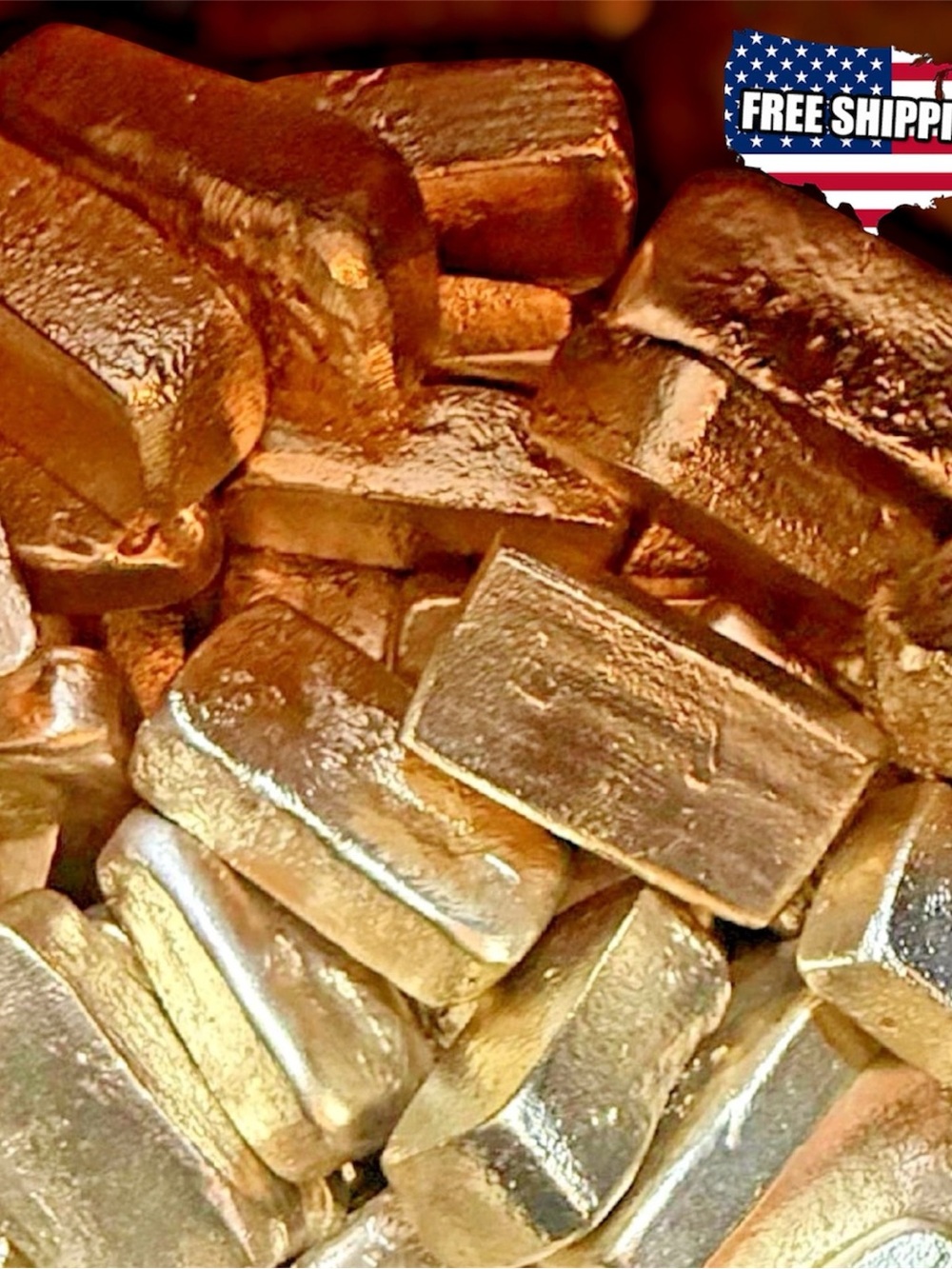 250 Grams Scrap Gold bar For Gold Recovery Melted Computer coins Pins for CRAFTS